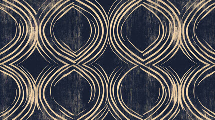 blue and white curve patterns, vintage fabric texture