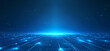 © Chaowen - Blue technology background with blue light lines