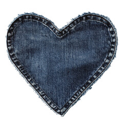 PNG Denim heart patch on white background