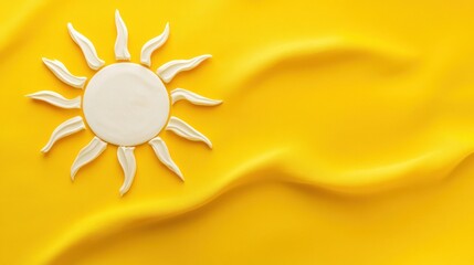 Poster - Sun on a Yellow Background