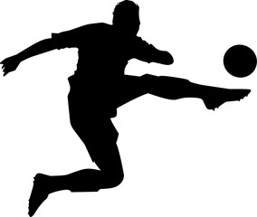 Football player silhouette vector art