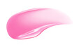© Kat Ka - Pink lip oil or lip gloss swatch texture. Glossy liquid lipstick smear. Makeup product smudge isolated on transparent background