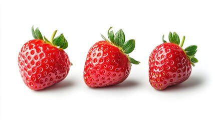 Wall Mural - Three Fresh Strawberries