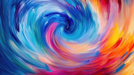 Sticker - Vibrant swirls of color in abstract art