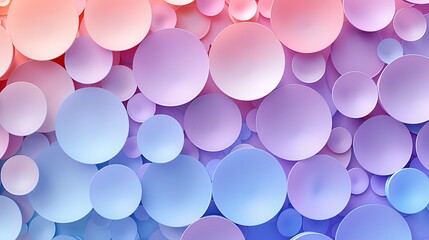 Gradient pastel circles, overlapping patterns, shades of lavender, mint, and peach, seamless blending, hd quality, ethereal and light design. --ar 16:9 --v 6.0 --s 250 --style raw