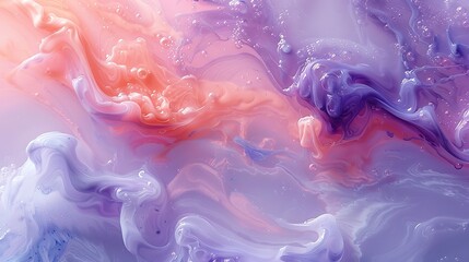 Wall Mural - Pastel brush strokes, soft hues of lavender, mint, and peach, artistic and fluid, hd quality, dreamy and light design, smooth blending. --ar 16:9 --v 6.0 --s 250 --style raw