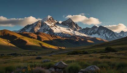 Majestic Mountain Landscape at Sunset