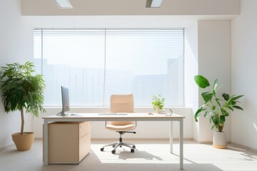 Wall Mural - Office furniture indoors window.