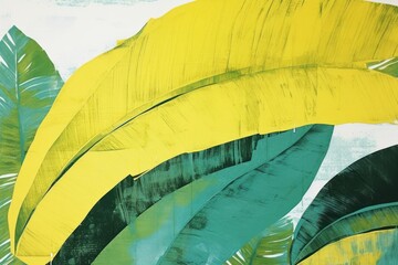 Wall Mural - Banana leaves art backgrounds abstract.