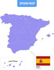 Naklejka na meble Vector of Spain map flat design