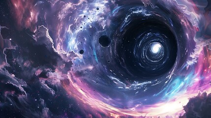 Canvas Print - Cosmic Vortex - Abstract Space Background.