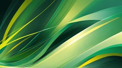 Wall Mural - abstract green and yellow background wave shape design with empty space for text for banner, poster, cover, wallpaper