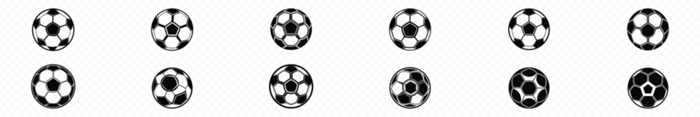  Soccer ball on transparent background. Football ball design. Soccer ball icon. Soccer ball icon collection. Soccer ball icon, FootballBall icon or Soccer Ball icon.