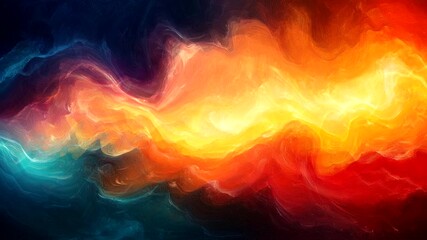 Wall Mural - Cosmic nebula with swirling vibrant colors in deep space. Outer space art concept. Seamless looping time-lapse video background.