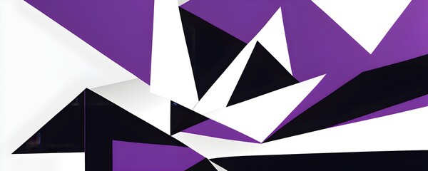 Wall Mural - minimalist illustration featuring abstract shapes in purple color accent symbolizing fun and ease