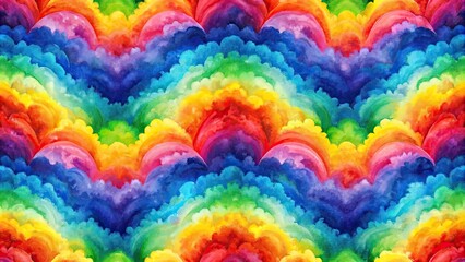 Colorful seamless pattern featuring a variety of vibrant rainbow painting colors, rainbow, painting, colorful, seamless