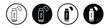 © Gopal - Glue stick vector icon set black filled and outlined style.
