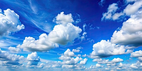 clear blue sky background with fluffy white clouds , clear, blue, sky, background, clouds, fluffy, w