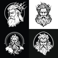 Wall Mural - Zeus logo design vector illustration