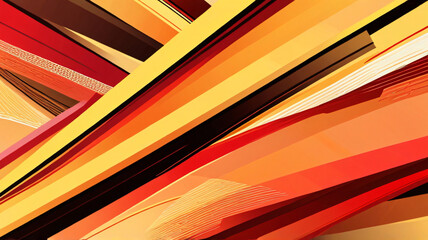 Wall Mural - abstract red and yellow background banner design with empty space for wallpaper, poster, cover element