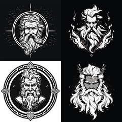 Wall Mural - Zeus logo design vector illustration