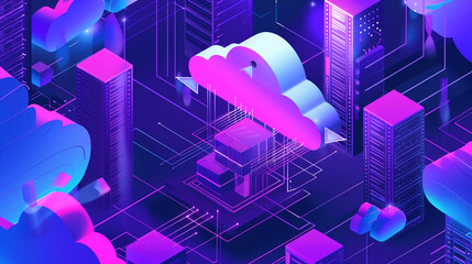 Wall Mural - a cloud storage system with multiple layers of security, including encryption, access controls, and 