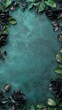 © Denys - Black roses forming a border on a textured teal background