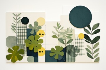 Canvas Print - Garden plant painting pattern.