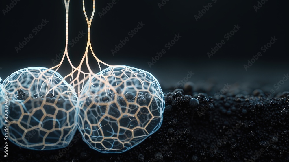Illuminated Symbiosis: 3D Model of Mycorrhizal Fungi and Plant Roots in ...