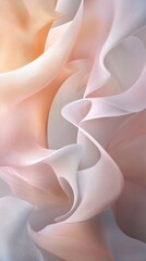 Canvas Print - Delicate pastel fabric flowing creating abstract shapes