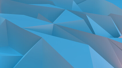 Poster - Abstract facets in the blue light. Can be used as a texture or background for design projects, scenes, etc.