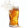 © LookChin AI - Splashing Beer Liquid in Transparent Glass on Isolated Background