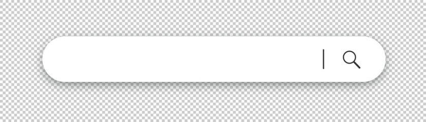 Wall Mural - Search bar Internet browser engine on white background for UI design, website interface element with web icons and push button vector