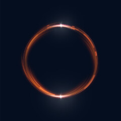 Wall Mural - glowing bright portal-podium. round teleportation portal with special light effects on transparent b