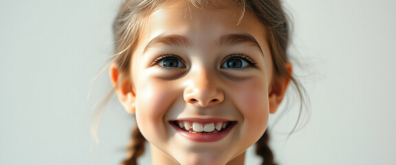 Canvas Print - Portrait of a Happy Little Girl