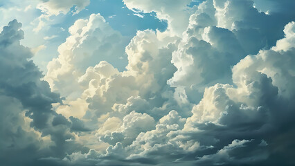 Wall Mural - Shifting cloud formations
