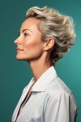 Poster - Elegant mature woman profile