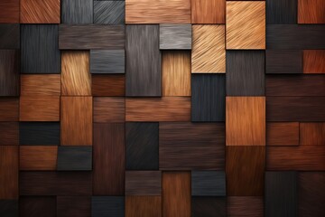 Wall Mural - Wooden geometric background backgrounds abstract flooring.