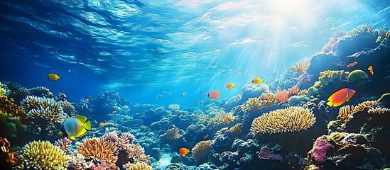 Wall Mural - a great barrier reef under the sea wallpaper