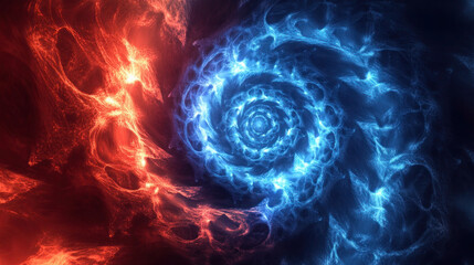 Wall Mural - electric blue plasma storm texture with glowing energy sparks