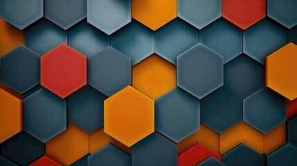 A modern hexagon pattern background with bold shapes and vibrant colors, offering a contemporary design