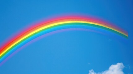Wall Mural - a radiant rainbow arching across a clear sky, symbolizing hope, diversity, and the spectrum of succe