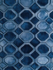 Wall Mural - Captivating geometric patterns featuring intricate interlocking hexagons and diamonds creating a structured and visually striking digital artwork