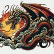 © Владимир Стеблев - Dragon illustration,Dragon poster,Dragon banner,Dragon logo