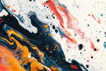 Poster - Abstract colorful fluid art