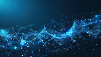 Abstract Blue Network Background