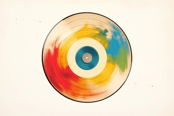 Sticker - Colorful abstract vinyl record