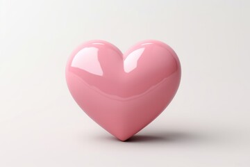 Poster - Glossy pink heart illustration