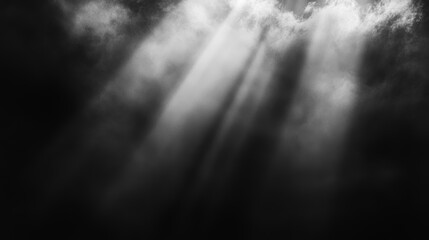 Fototapete - A night scene of smoke haze under a misty roof of gathered fog, steam dust and a dark white horror overlay. A night scene of smoke haze under a misty roof of gathered fog and a night scene of smoke