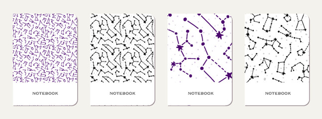 Wall Mural - note book cover design. cosmic pattern for kids.